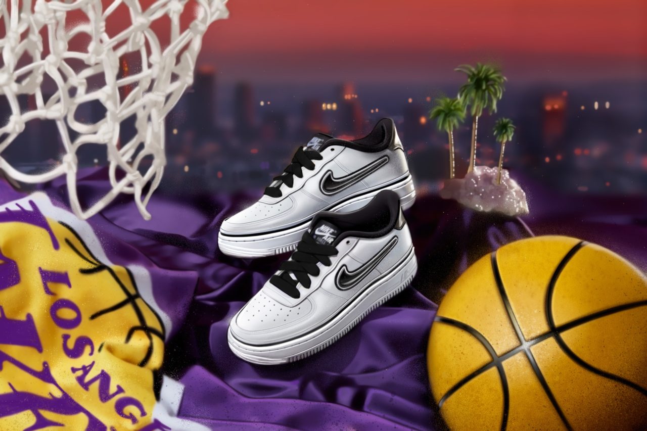 NIKE AIR FORCE 1 ’07 LV8_AJ7748_100_ NSW_YA_AF1_NBA_Lakers_Product_BlackLaces