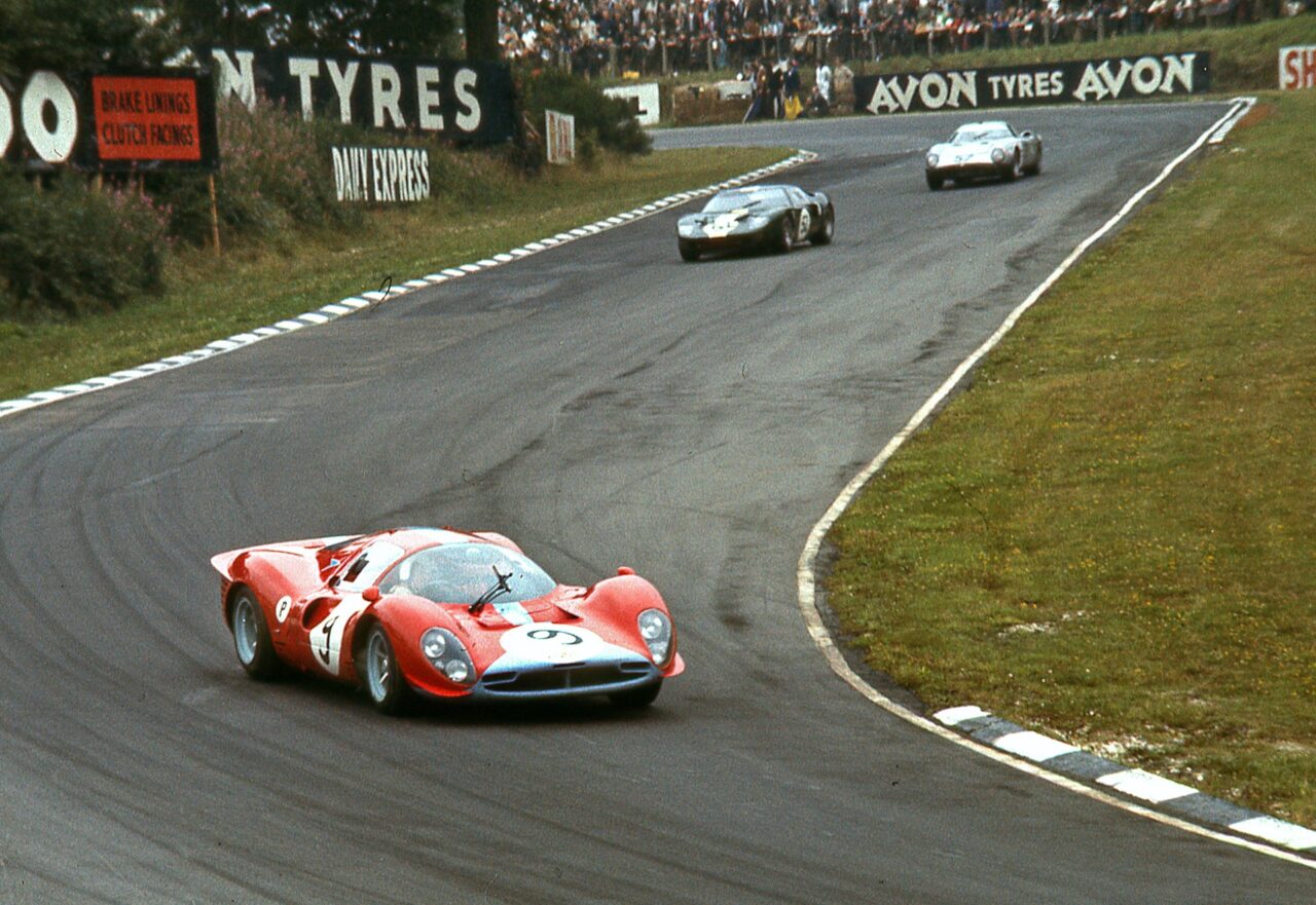 BOAC 500, Brands Hatch, July 1967 – 0854 in its final outing for Maranello Concessionnaires – GP Library-web