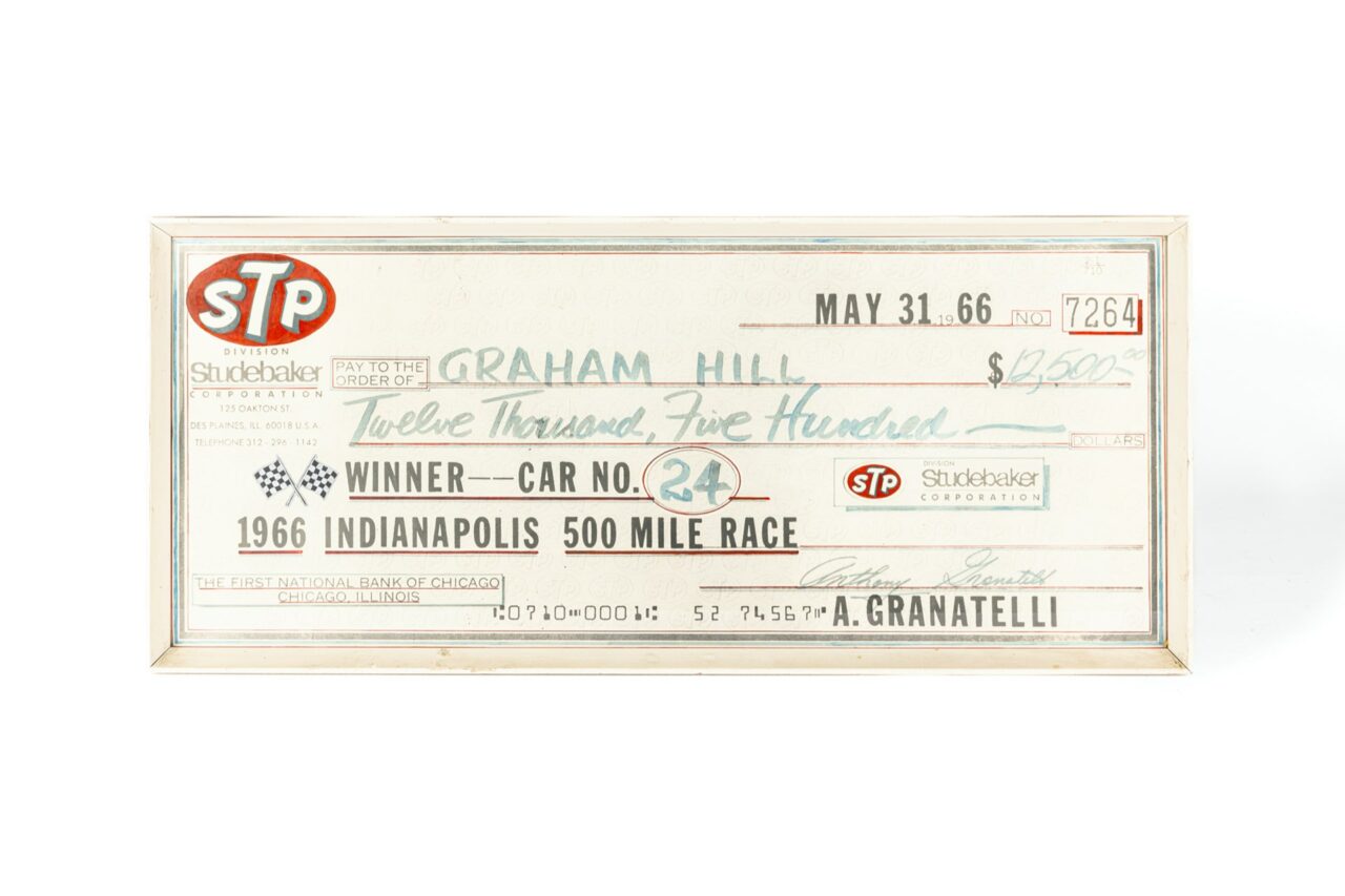 1966-Indianapolis-500-STP-Winner-s-Cheque1412366_-web